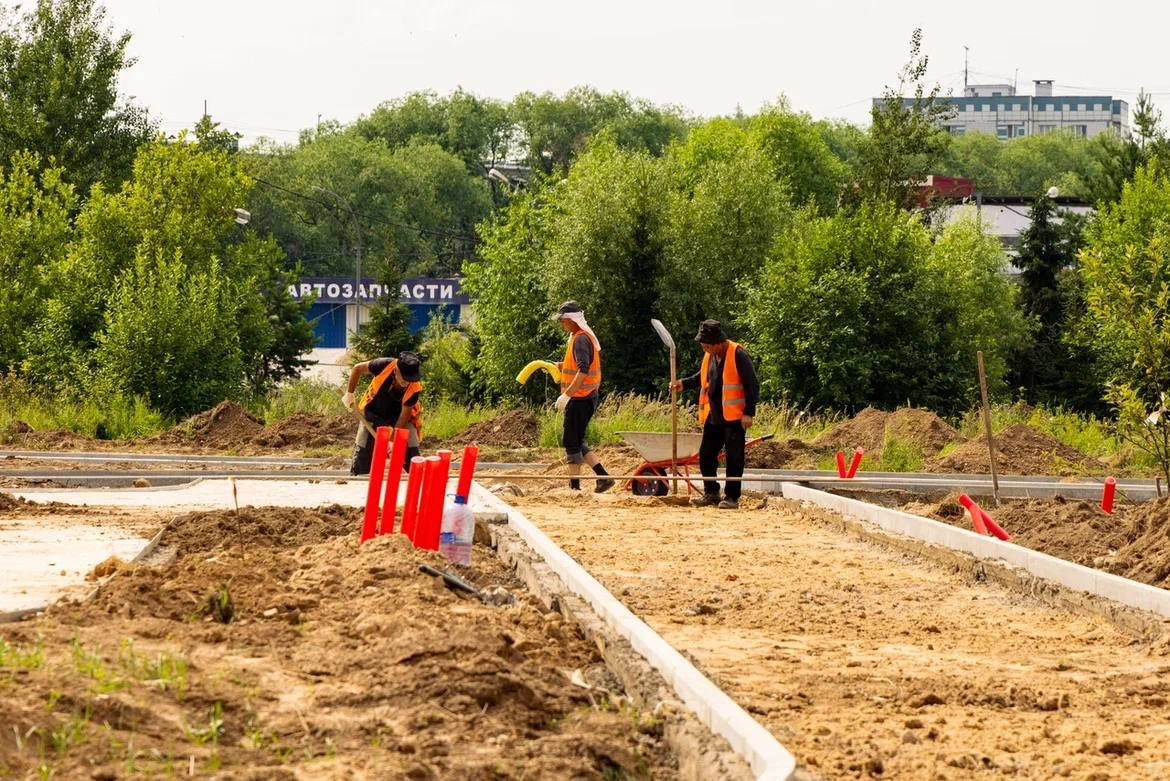 Ход благоустройства парка «Защитников Москвы» в Лобне находится на постоянном контроле — фото 2