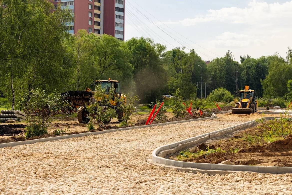 Ход благоустройства парка «Защитников Москвы» в Лобне находится на постоянном контроле — фото 4